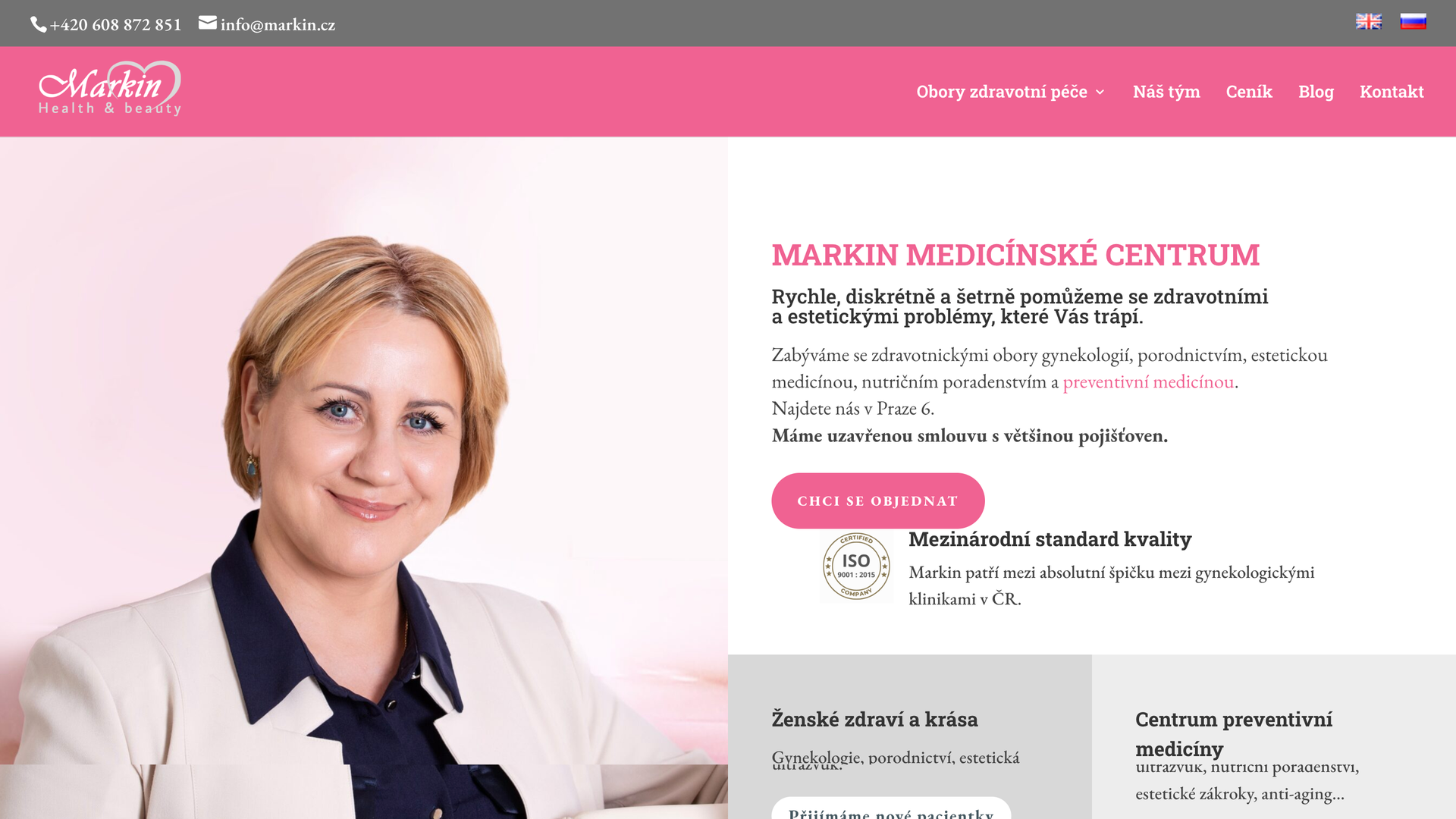 Původní web Markin